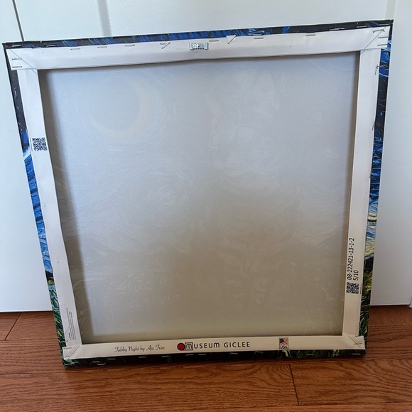 NWOT Tabby Night Starry Night Cat Canvas Art - Picture 2 of 2